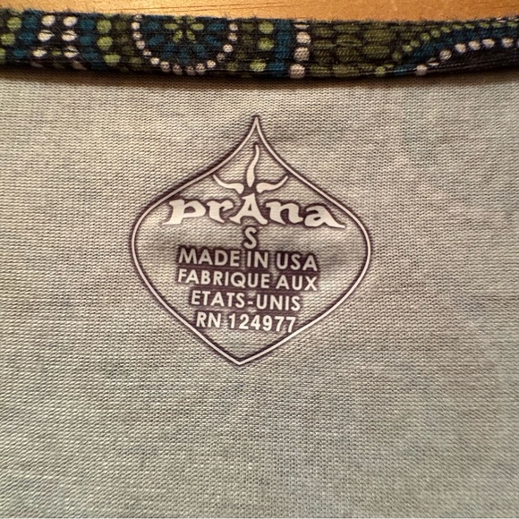 Prana dress size small with greens, turquoise and white color design. - Picture 9 of 10